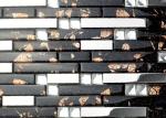 Diamond Crystal Glass Bathroom Backsplash Tile Blend 304 Stainless Steel Sheet