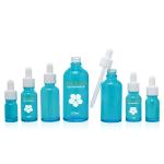 50ml Oil Dropper Glass Bottle Painting Blue Cosmetic Container