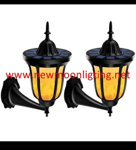 Quality Solar Lights Flickering Flames Wall Lights 96 LED Solar Wall Lights Outdoor Dancing Flame Light Wireless Waterproof Wall wholesale