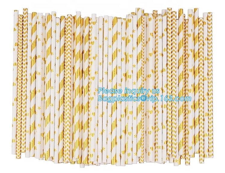 Custom printed colors polka dot striped paper straw,Biodegradable Eco Friendly No-dye Brown Natural Kraft Paper Straw