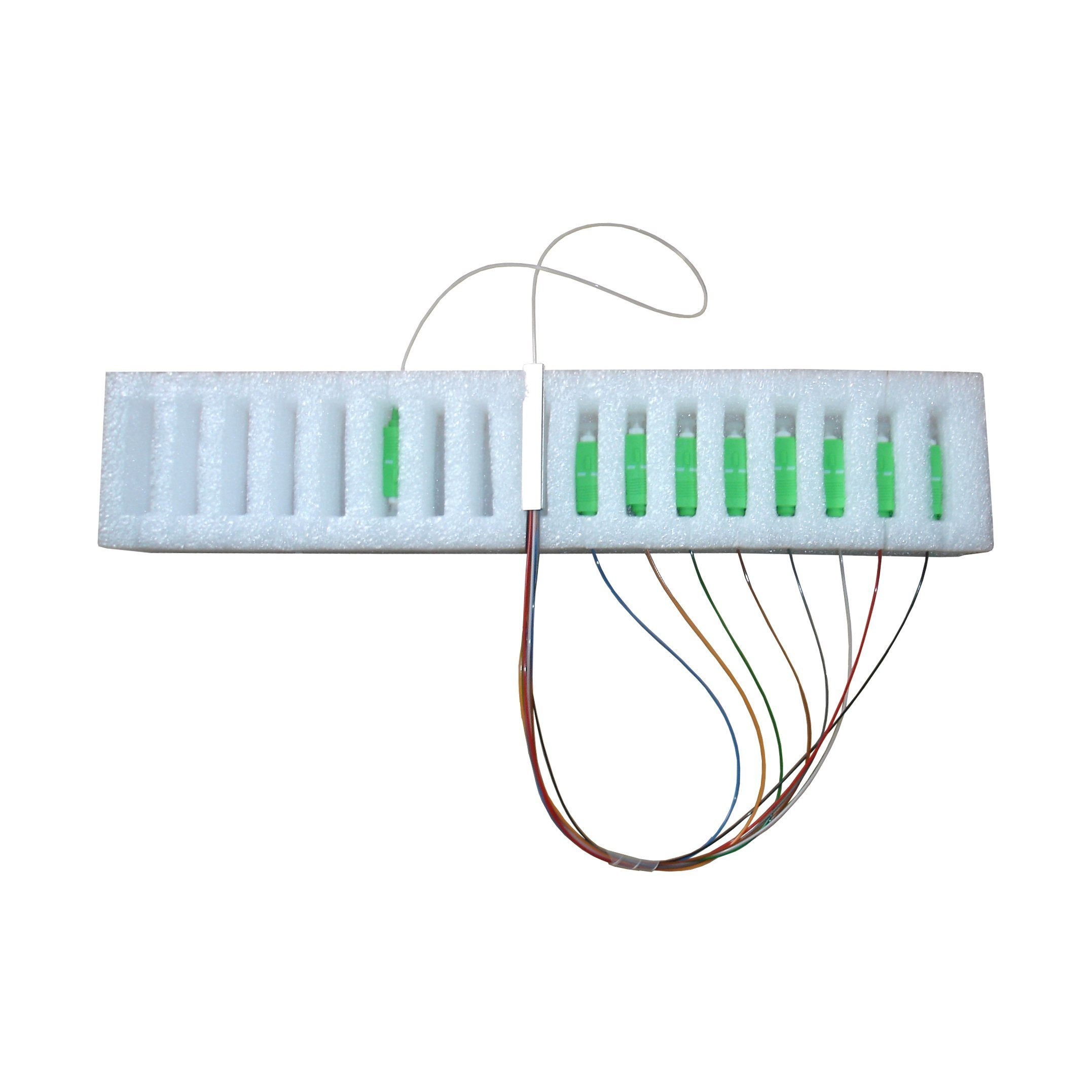 1X8 PLC Fiber Optic Splitter for CATV FTTH Gpon Telecommunications