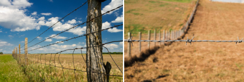 2.0 Mm Steel Barbed Wire Double Twist Protective Electro Fully Galvanized