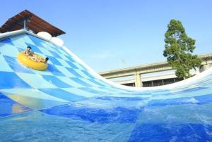 Quality Fiberglass Water Park Equipment Two Person Riding Swing Adult Water Slide for Aqua Park wholesale