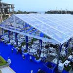 500 Person Tent Aluminum 20x25m Outdoor Glass Span Hot Dip Galvanized Steel