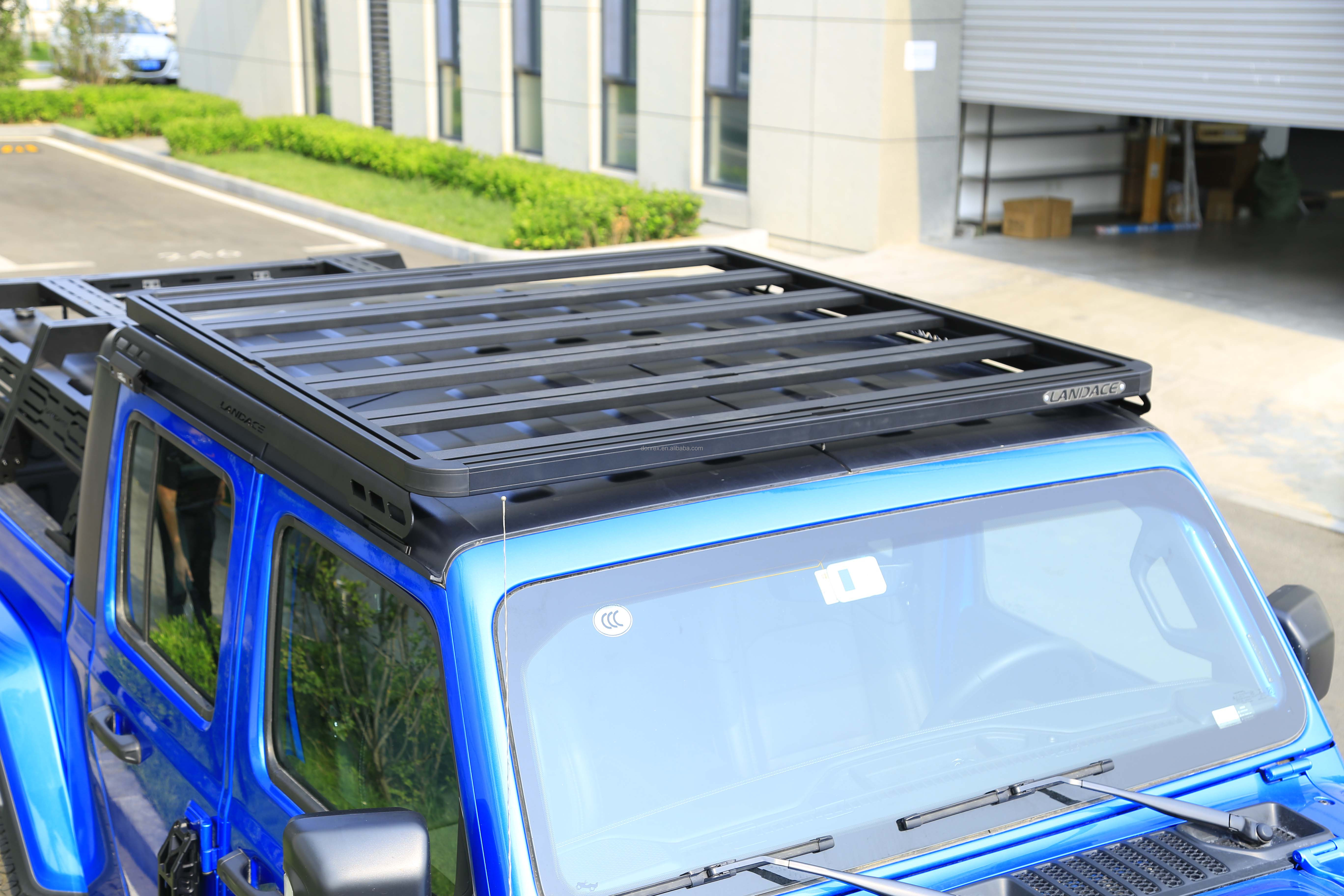 JL JK JT Jeep Wrangler Roof Racks Luggage Carrier Aluminum Alloy Black Rack 1500x1425