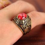 Steel Metal Gold Navy Men Custom Military Rings