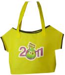 75g Yellow T- shirt shape cute design advertising non woven carry bag