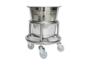 Quality Hospital Movable Stainless Steel Kick Bucket With Rolling Stand wholesale