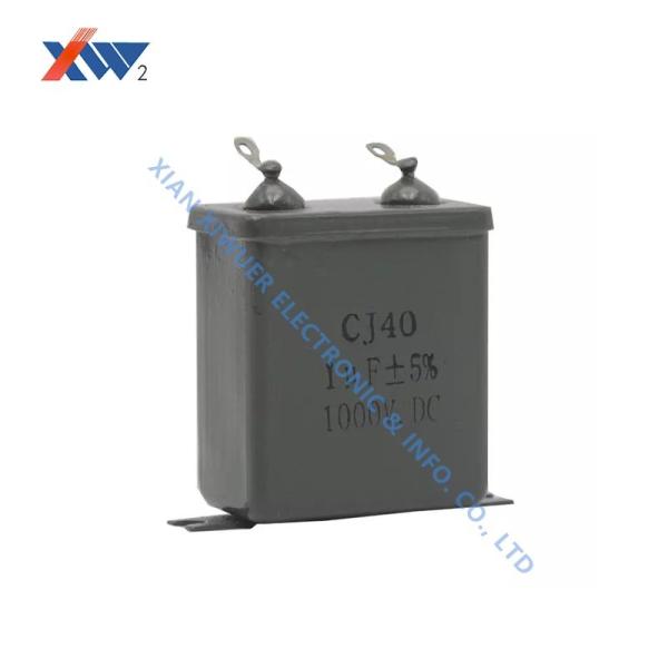 CJ40 High Voltage Film Capacitor 1000VDC 1uF Metal Case Oil Immersed For DC
