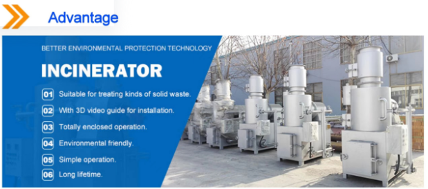 Small Waste Incinerator For Hospital Garbage Treatment 220v/380V Voltage Diesel Oil/Gas Fuel