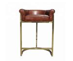 Chic Home Design Finley Leather Bar Stool With Metal Frame Different Colors