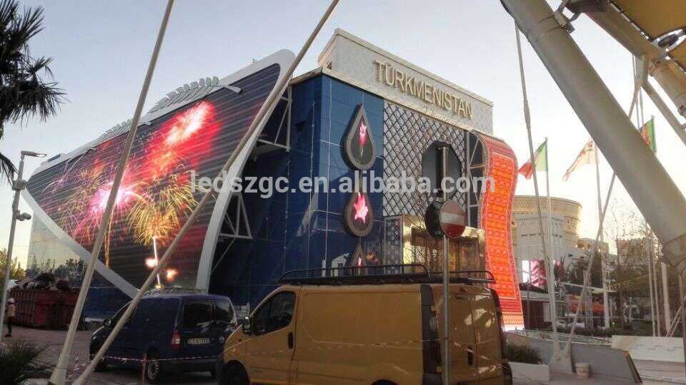 P16 Outdoor Advertising Led Screen Flexible Transparent Led Curtain Display Portable