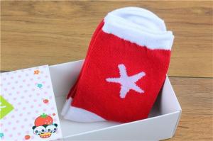 Quality Promotion gift jacquard christmas design eco-friendly OEM cotton terry socks for baby wholesale