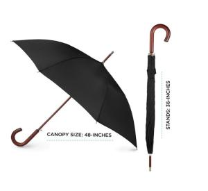 Quality BSCI Normal Standard Size 190T Pongee Fabric Wooden Handle Umbrella wholesale