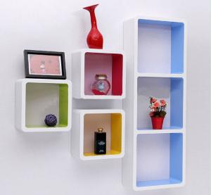 Quality Paint Finished Wooden Retail Display Cabinets Wall Hanging Cubes Countertop wholesale