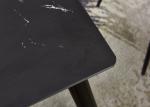 Painted Petal Leg 90cm 50kgs Modern Black Dining Table