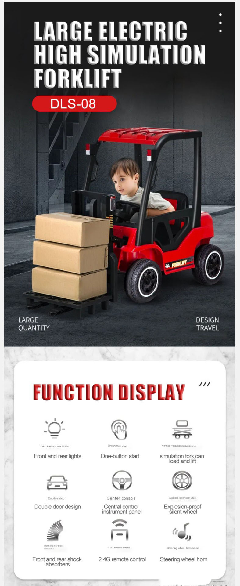 Children's Electric Toy Car for Baby Playground Charging Four-Wheel Car 146*63*101cm