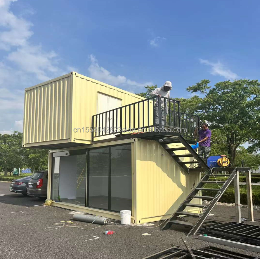 Steel Shed Container Store Prefabricated Building Frame Steel Structure for 20ft or 40ft Container Houses