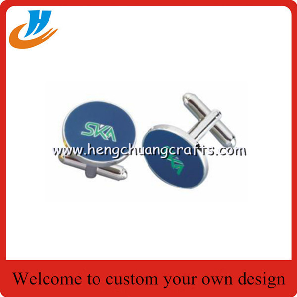 Custom cufflinks/cufflink's box with logo,brass metal cuff links print logo