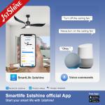 High Speed Waterproof Outdoor Smart Ceiling Fan With 3 Acrylic Blades