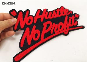 Quality Custom Slogan Letter Chenille Embroidery Patches Iron On Your Clothing wholesale