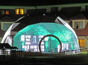 Quality Outdoor Advertising Geodesic Clear Roof Camping Tent , 30m Diameters wholesale