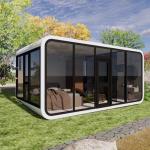 Glass House Living Space Prefabricated Bungalow Customized Color