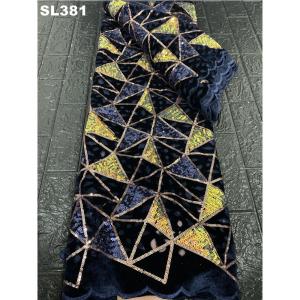 Quality 2020 African Embroidered Sequin French Velvet Lace Fabric Width 50/52&quot; Embroidered wholesale