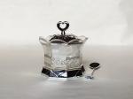 Arabia Exquisite Imitation metal base Louhua Eight flowers Sugar bowl