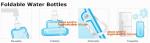 Soft Foldable Water Bags Sports Bottle Drinking Water Bag,500ml Foldable