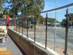 Flooring Mounted Stainless Steel Glass Railing For Outdoor Deck PR-GA
