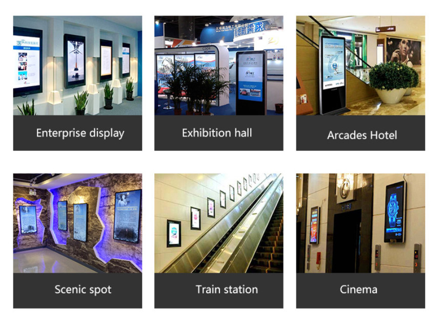 1920*1080 Wall Mounted Advertising Display , Indoor Digital Advertising Display