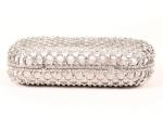 Pink Trendy Luxury Rhinestone Evening Bags , Metal Stone Diamond Clutch Bag