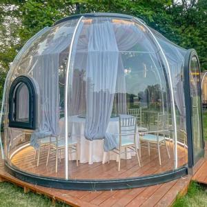 Quality Aluminium Frame 6m Glass Dome House Glamping Glass Dome Tent With Bathroom wholesale