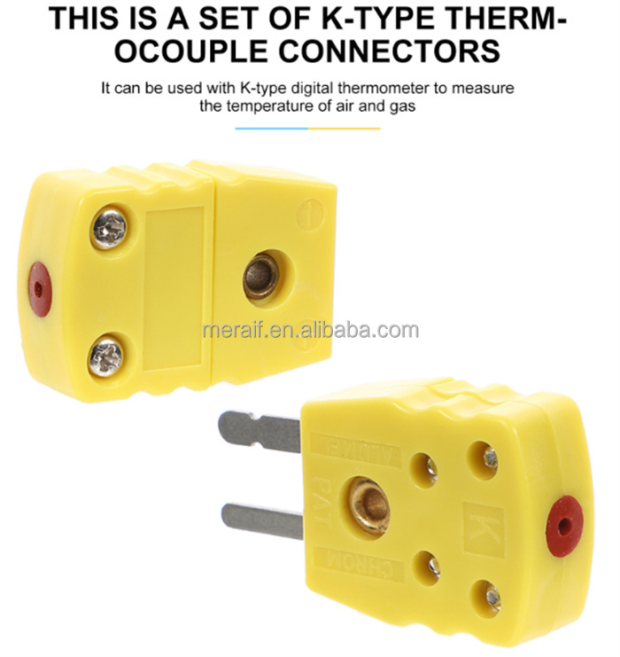 wholesale K Type Thermocouple Male/Female Mini Connectors Plug Thermocouple Temperature Male K Type Sensors
