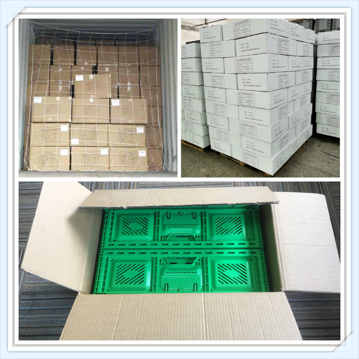 Stackable Plastic Folding Crates Supermarket Heavy Duty 23.6" X 15.7" X 9.0" 40L 32l