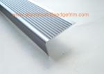 Right Angle Slip Resistant Chrome Stair Nosing Anodized Light Blue Color