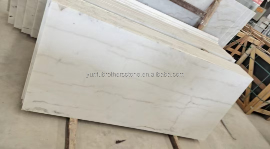Honed Guangxi White Marble Quarry Modern Natural Block for Hotel Indoor Decorations