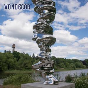 Quality Abstract Rockery Casting Stainless Steel Sculpture 3D 2D 220cm wholesale