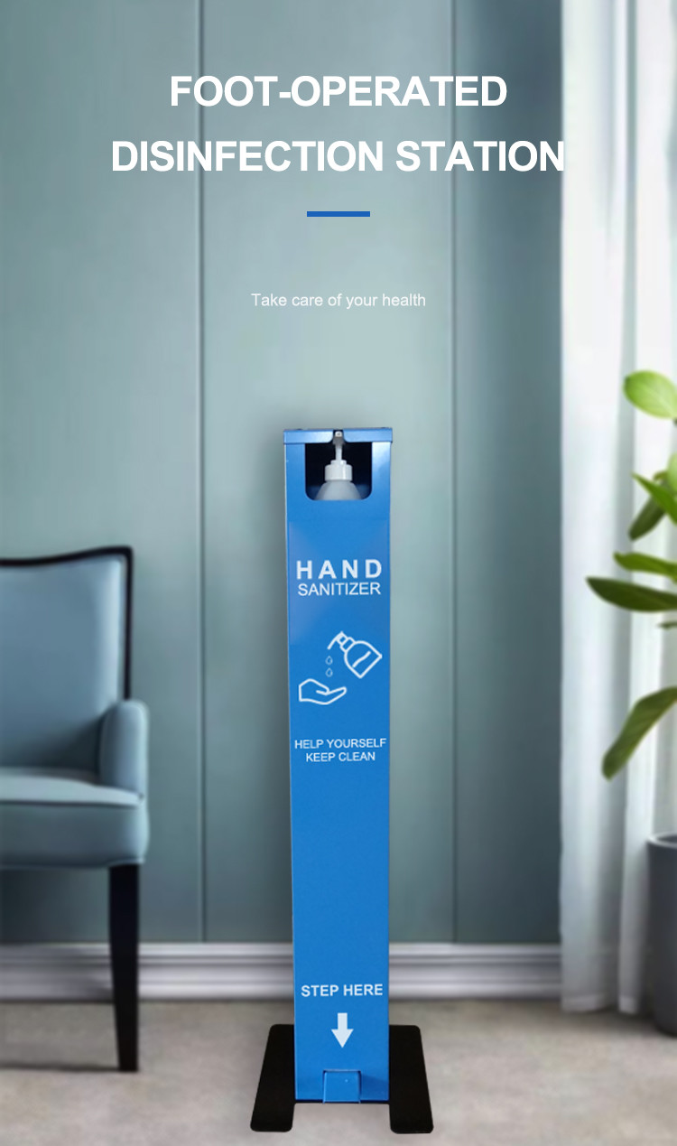 1 Gallon 3.8L Foot Pedal Pump Stainless Steel Hand Sanitizer Dispenser Stand