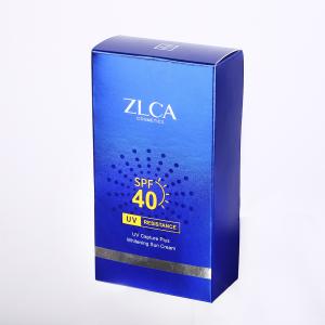 Quality Sunblock Cosmetic Packaging Boxes Face Cream Packaging Corrugated Protection UV Finish wholesale