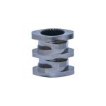Polished Twin Screw Extruder Material ISO9001 Pass Kneading Block Series