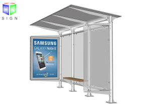 Quality Bus Stop Shelter Advertising Scrolling Light Boxes Aluminum Frame 30 Watt wholesale