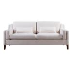 Customized SGS White Small 2 Seater Fabric Sofa Defaico Furniture