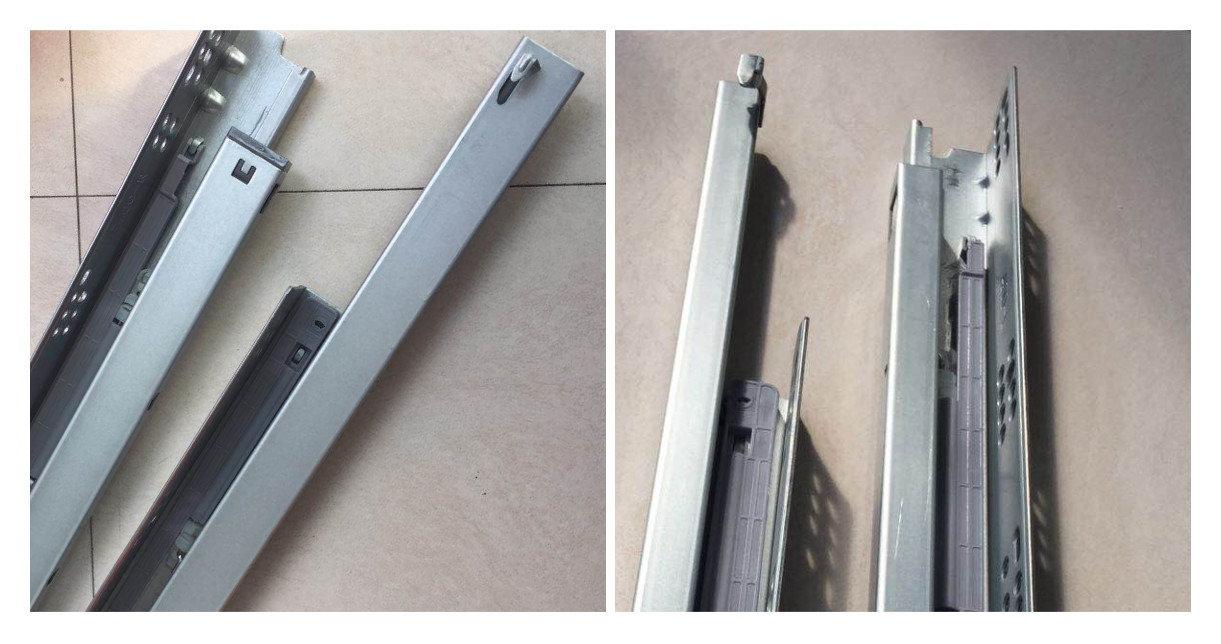 Furniture Telescopic Drawer Full Extension Ball Bearing Slides Heavy Duty