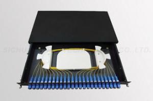 Quality 24 Core Fiber Optic Patch Panel 19 Inch Rack Mounted for Connection wholesale
