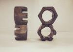 High Precision GB58 Hexagon Slotted Nut , M20x1.5 Castle Nut For Building