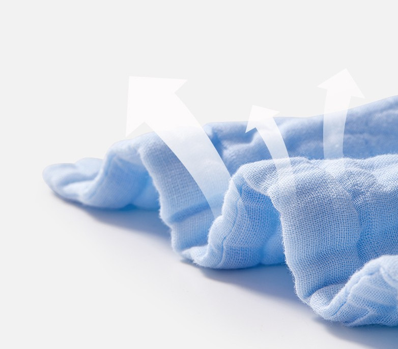 Natural Healthy Soft Cotton Gauze Fabric 150gsm Infants Bath Towels