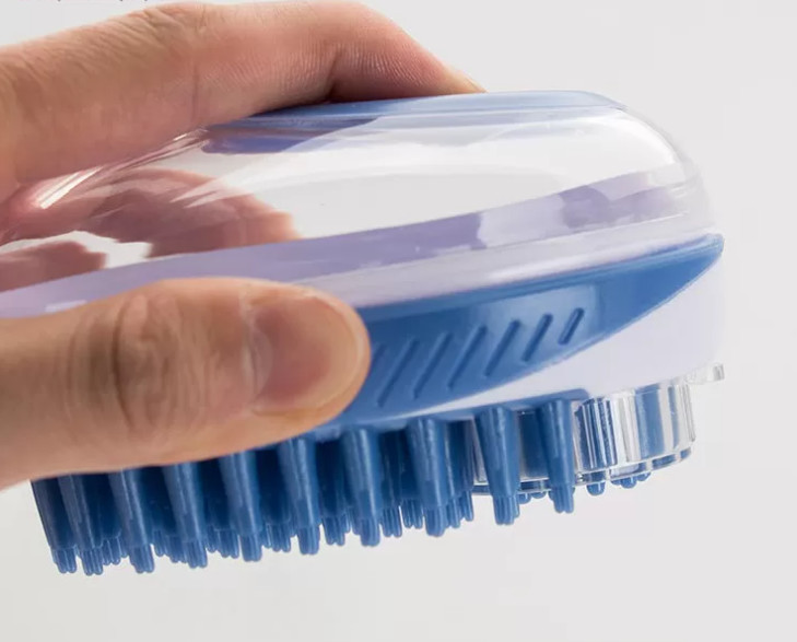 11*7.5*6CM Pet Wash Brush Plastic Dog Washing Brush Tool