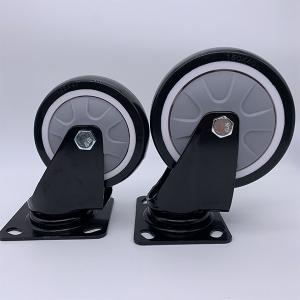 Quality 5'' 6'' 8'' 360 Degree Swivel Top Plate TPE Tread Black Caster wholesale